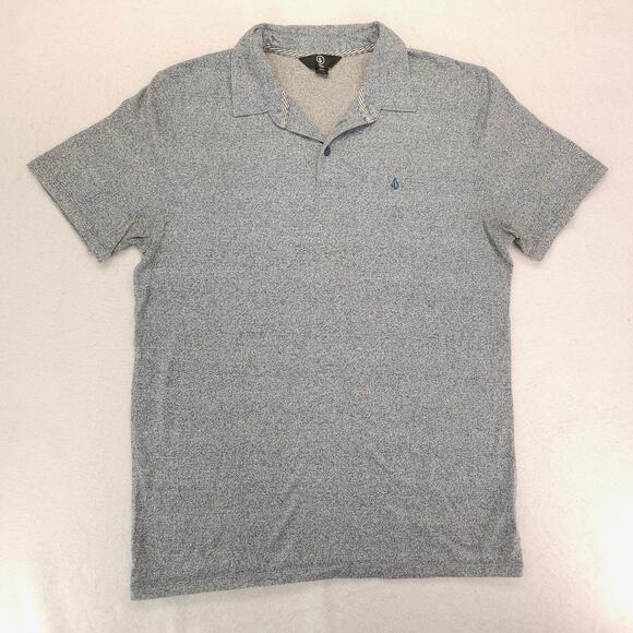 Volcom Short Sleeve Casual Polo Shirt Adult Mens Size Extra Large XL Gray - Picture 2 of 9